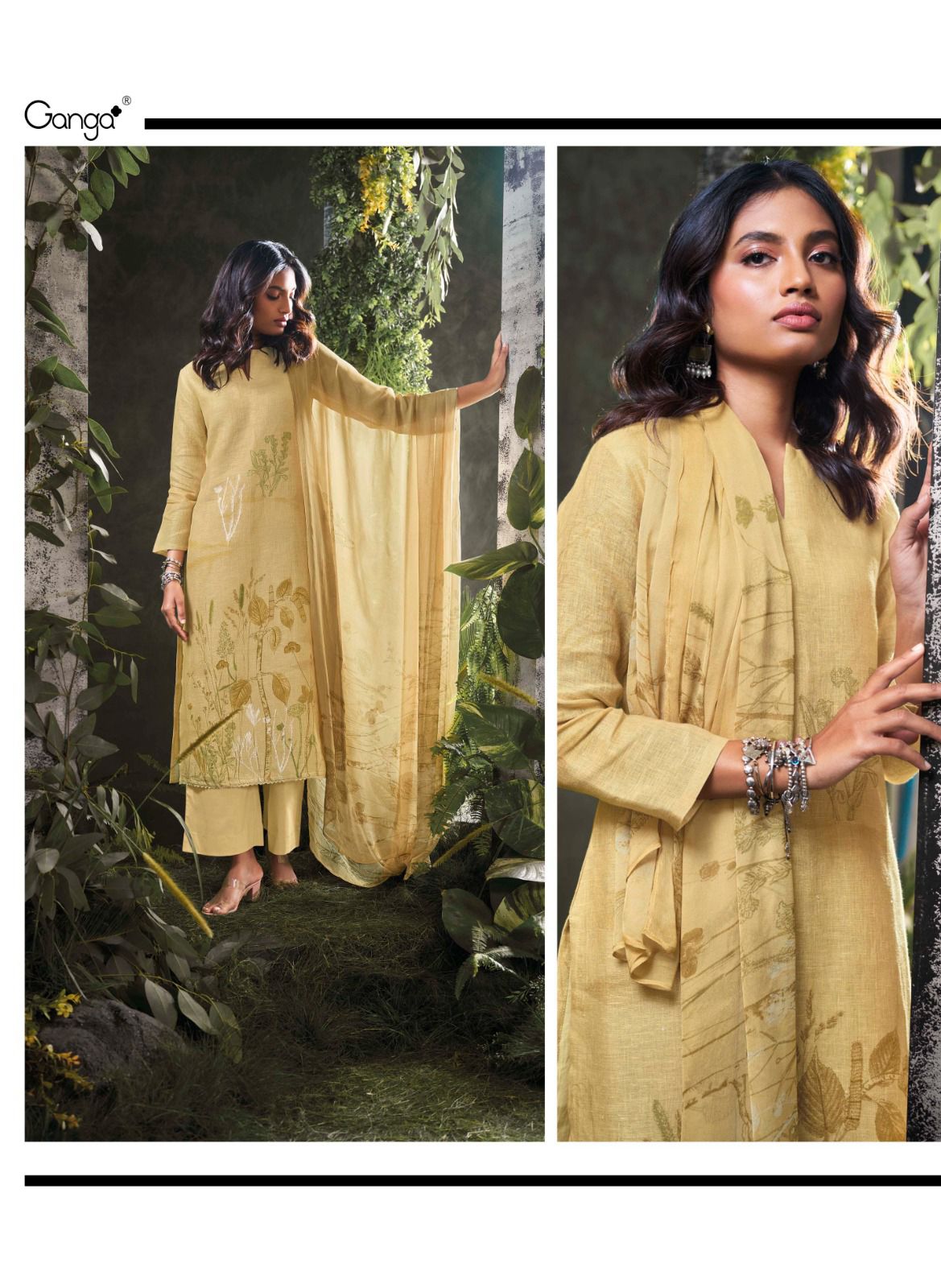 Omnia By Ganga  Cotton  Printed Dress Material Wholesale Clothing Suppliers In India